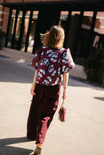 Load image into Gallery viewer, Charlotte Blouse (Viola Burgundy)