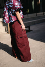 Load image into Gallery viewer, Cassie Cargo Pants (Burgundy)