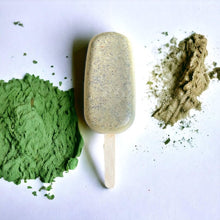 Load image into Gallery viewer, Green Clay Organic ice cream bar with Poppy Seeds Scented Green Fougere
