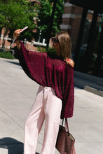 Load image into Gallery viewer, Monica Blouse (Burgundy)