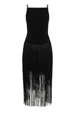 Load image into Gallery viewer, CHARLEENEIW Fringe Dress (Black)