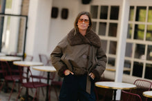 Load image into Gallery viewer, Quinn Aviator Jacket (Hot chocolate)