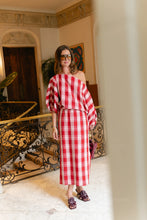 Load image into Gallery viewer, Cosette Blouse (Red/Off White)