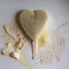 Load image into Gallery viewer, Karite Butter Organic heart bar Scented Yellow Freecia