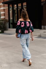 Load image into Gallery viewer, Rumi Top (Navy/Pink)