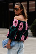 Load image into Gallery viewer, Rumi Top (Navy/Pink)