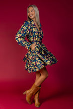 Load image into Gallery viewer, Jill Dress (Blue Pensies)