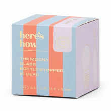Load image into Gallery viewer, Here's How - The Moony, Lilac Glass Bottle Stopper
