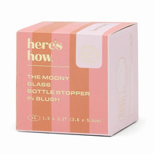Load image into Gallery viewer, Here's How - The Moony, Blush Glass Bottle Stopper