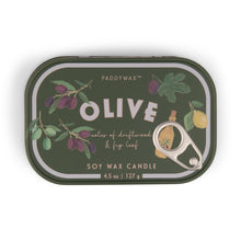 Load image into Gallery viewer, Paddywax Bistro "Fig & Olive" Tin Candle