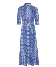 Load image into Gallery viewer, Ismini Dress (White/Blue)