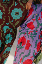 Load image into Gallery viewer, Gill Satin Blouse (Burgundy/Turquoise)