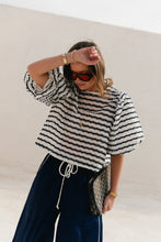 Load image into Gallery viewer, Charlotte Blouse (Navy/Ecru)