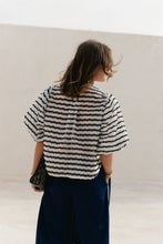 Load image into Gallery viewer, Charlotte Blouse (Navy/Ecru)
