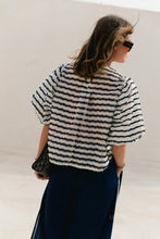 Load image into Gallery viewer, Charlotte Blouse (Navy/Ecru)