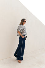 Load image into Gallery viewer, Charlotte Blouse (Navy/Ecru)