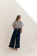 Load image into Gallery viewer, Avril Wide Leg Trousers (Navy)