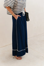 Load image into Gallery viewer, Avril Wide Leg Trousers (Navy)