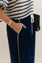 Load image into Gallery viewer, Avril Wide Leg Trousers (Navy)