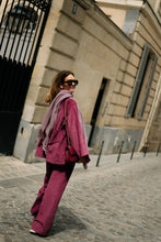 Load image into Gallery viewer, Norma Wide Velvet Pants (Aubergine)