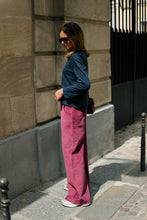Load image into Gallery viewer, Norma Wide Velvet Pants (Aubergine)