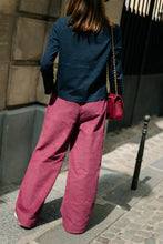 Load image into Gallery viewer, Norma Wide Velvet Pants (Aubergine)