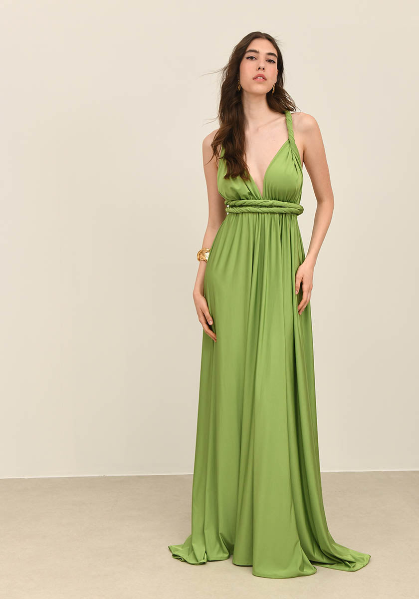 Allium Dress (Apple Green) – www.atheneeboutique.com