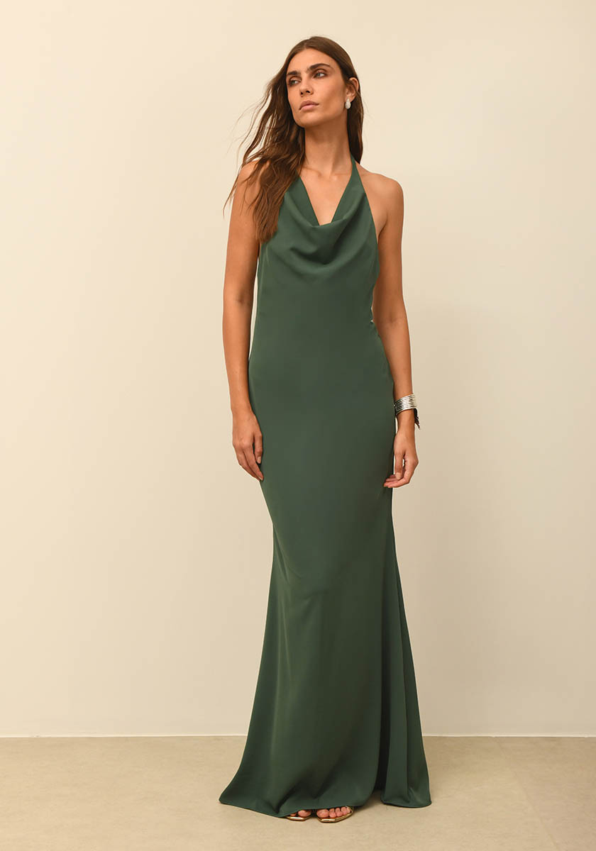 Sandra Dress (Forest Green) –