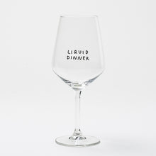 Load image into Gallery viewer, "Liquid Dinner" wine glass by Johanna Schwarzer × selekkt