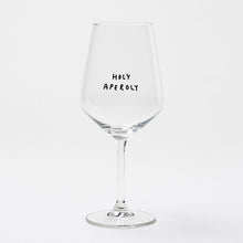 Load image into Gallery viewer, "Holy Aperoly" wine glass by Johanna Schwarzer × selekkt