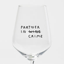 Load image into Gallery viewer, "Partner In Wine" wine glass by Johanna Schwarzer × selekkt
