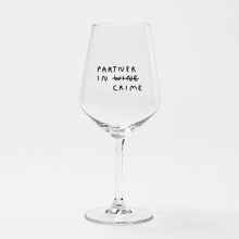 Load image into Gallery viewer, "Partner In Wine" wine glass by Johanna Schwarzer × selekkt