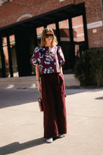 Load image into Gallery viewer, Cassie Cargo Pants (Burgundy)
