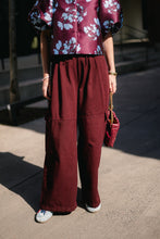 Load image into Gallery viewer, Cassie Cargo Pants (Burgundy)
