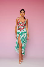 Load image into Gallery viewer, Brenda Beach Cover-Up (Green Stripes)
