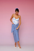 Load image into Gallery viewer, Brenda Beach Cover-up (Blue Stripes)
