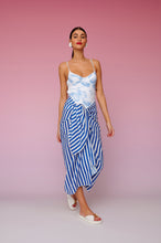 Load image into Gallery viewer, Brenda Beach Cover-up (Blue Stripes)
