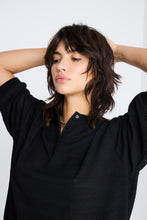 Load image into Gallery viewer, Knitty Poloshirt (Black)
