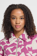 Load image into Gallery viewer, Kate Jacket (White Dark Fuchsia)
