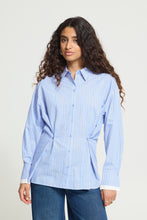 Load image into Gallery viewer, Flinna Shirt (Blue Stripes)
