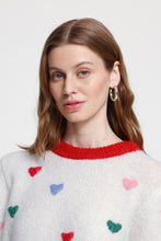 Load image into Gallery viewer, Belablue Knit (White/Hearts)
