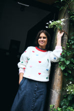 Load image into Gallery viewer, Belablue Knit (White/Hearts)
