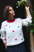 Load image into Gallery viewer, Belablue Knit (White/Hearts)
