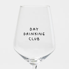 Load image into Gallery viewer, "Day Drinking Club" wine glass by Johanna Schwarzer × selekkt
