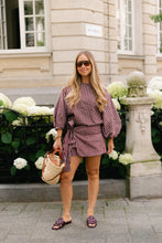 Load image into Gallery viewer, Cosette Blouse (Burgundy stripes)
