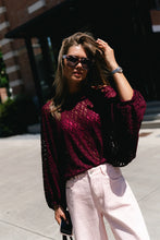 Load image into Gallery viewer, Monica Blouse (Burgundy)
