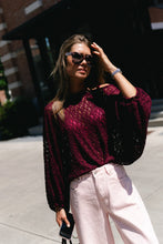 Load image into Gallery viewer, Monica Blouse (Burgundy)
