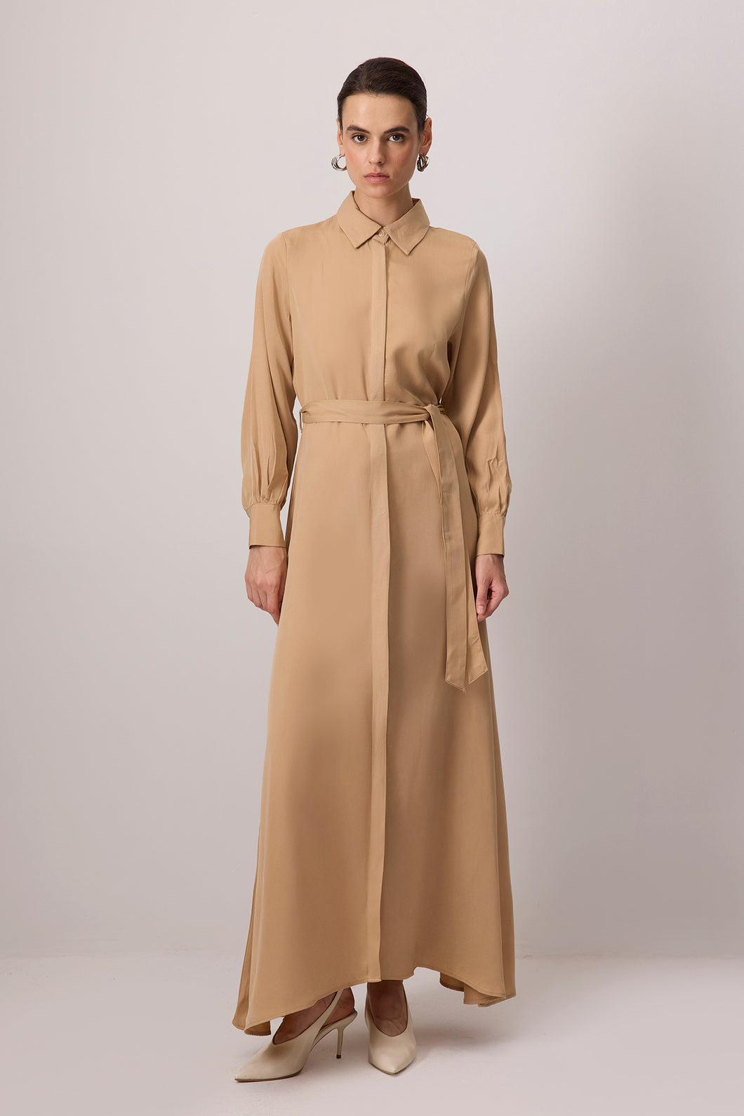 Reims Shirt Dress (Camel)
