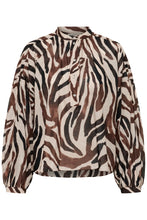 Load image into Gallery viewer, Rosalie Blouse (Haze Zebra)

