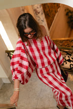 Load image into Gallery viewer, Cosette Blouse (Red/Off White)
